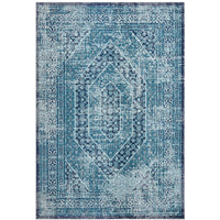 Menhit Blue Transitional Patterned Rug - Rugs Of Beauty - 1