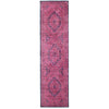 Menhit Magenta Navy Blue Transitional Patterned Rug - Rugs Of Beauty - 10