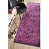 Menhit Magenta Navy Blue Transitional Patterned Rug - Rugs Of Beauty - 11