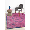 Menhit Magenta Navy Blue Transitional Patterned Rug - Rugs Of Beauty - 4