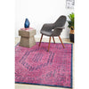 Menhit Magenta Navy Blue Transitional Patterned Rug - Rugs Of Beauty - 2