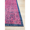 Menhit Magenta Navy Blue Transitional Patterned Rug - Rugs Of Beauty - 8