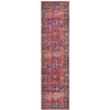 Menhit Pink Multi Coloured Transitional Patterned Rug - Rugs Of Beauty - 10