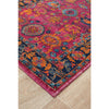 Menhit Pink Multi Coloured Transitional Patterned Runner Rug - Rugs Of Beauty - 3
