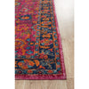 Menhit Pink Multi Coloured Transitional Patterned Runner Rug - Rugs Of Beauty - 4
