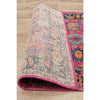 Menhit Pink Multi Coloured Transitional Patterned Runner Rug - Rugs Of Beauty - 5