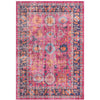 Menhit Pink Multi Coloured Transitional Patterned Rug - Rugs Of Beauty - 1