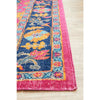 Menhit Pink Multi Coloured Transitional Patterned Rug - Rugs Of Beauty - 8