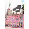 Menhit Pink Multi Coloured Transitional Patterned Rug - Rugs Of Beauty - 2