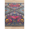 Menhit Grey Multi Coloured Transitional Patterned Runner Rug - Rugs Of Beauty - 5