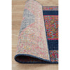 Menhit Navy Blue Multi Coloured Transitional Patterned Runner Rug - Rugs Of Beauty - 7
