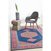 Menhit Navy Blue Multi Coloured Transitional Patterned Rug - Rugs Of Beauty - 4