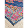 Menhit Navy Blue Multi Coloured Transitional Patterned Rug - Rugs Of Beauty - 7