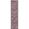 Menhit Multi Coloured Transitional Patterned Runner Rug - Rugs Of Beauty - 1