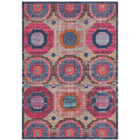 Menhit Multi Coloured Transitional Patterned Rug - Rugs Of Beauty - 1