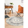 Lille Beige Blue Grey Transitional Round Designer Rug - Rugs Of Beauty - 4
