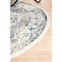 Lille Beige Blue Grey Transitional Round Designer Rug - Rugs Of Beauty - 5
