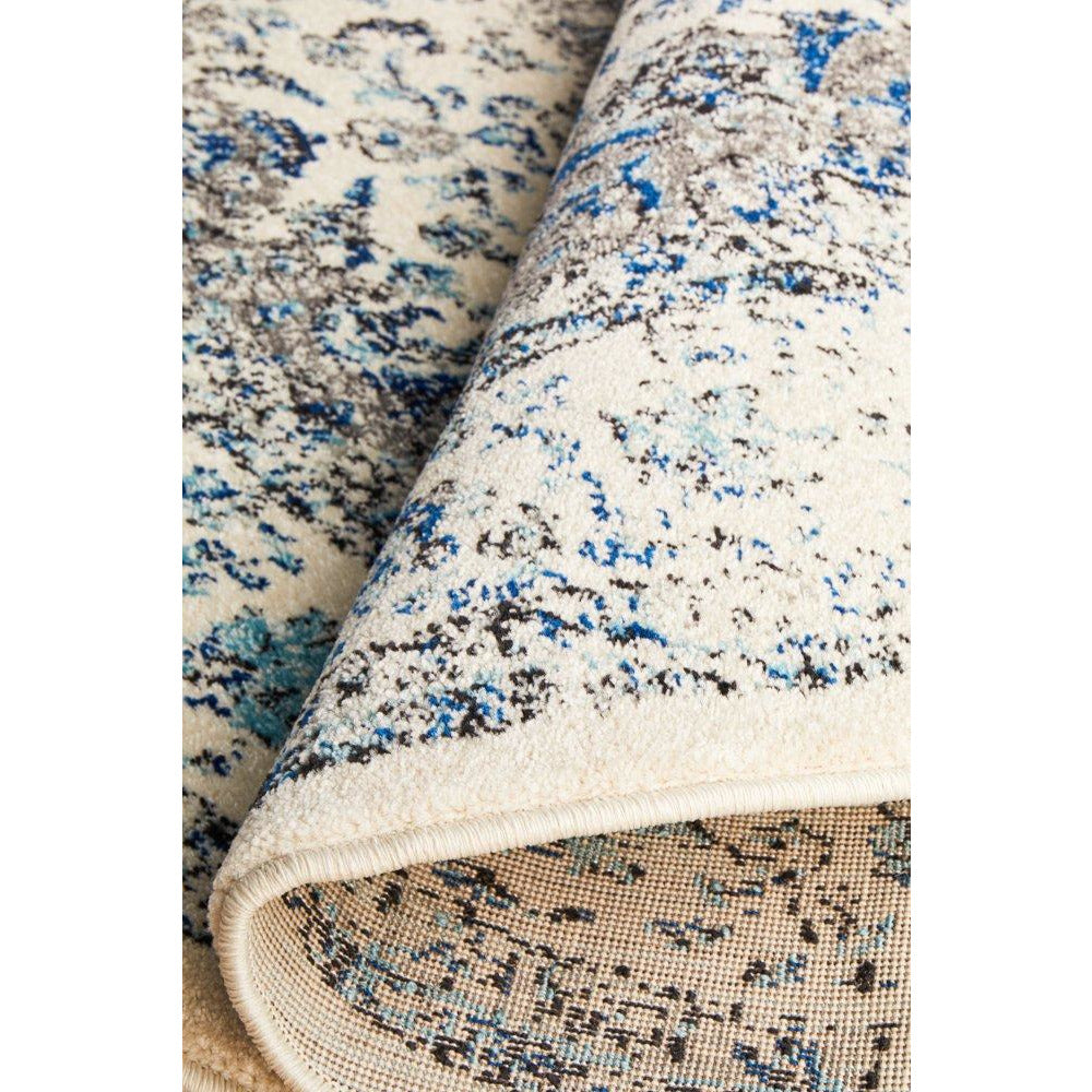 Lille Beige Blue Grey Transitional Round Designer Rug - Rugs Of Beauty - 12