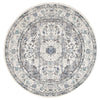 Lille Beige Blue Grey Transitional Round Designer Rug - Rugs Of Beauty - 1