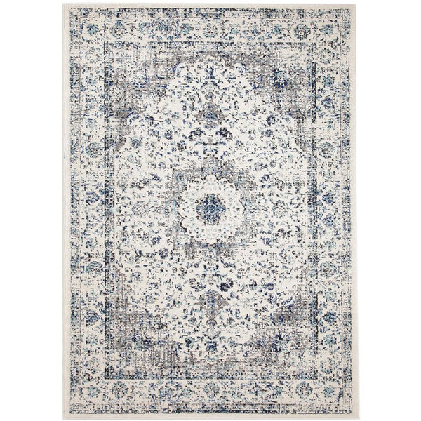 Lille Beige Blue Grey Transitional Designer Rug - Rugs Of Beauty - 1