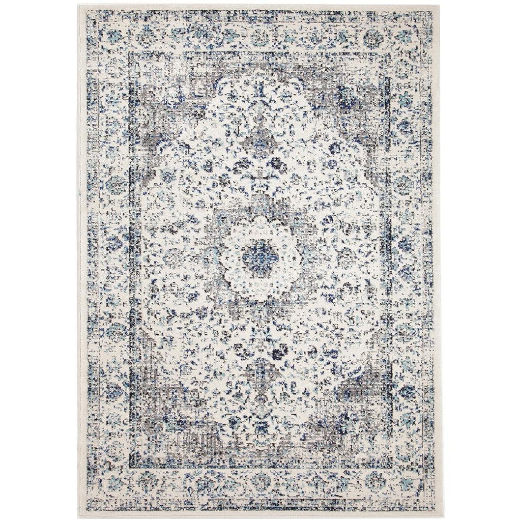 Lille Beige Blue Grey Transitional Designer Rug - Rugs Of Beauty - 1
