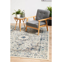 Lille Beige Blue Grey Transitional Designer Rug - Rugs Of Beauty - 3