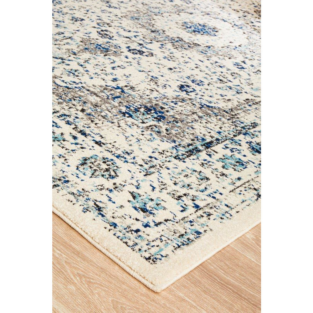 Lille Beige Blue Grey Transitional Designer Rug - Rugs Of Beauty - 13