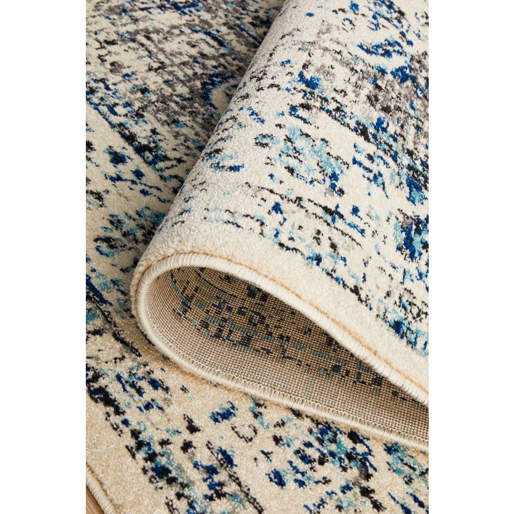 Lille Beige Blue Grey Transitional Designer Rug - Rugs Of Beauty - 14