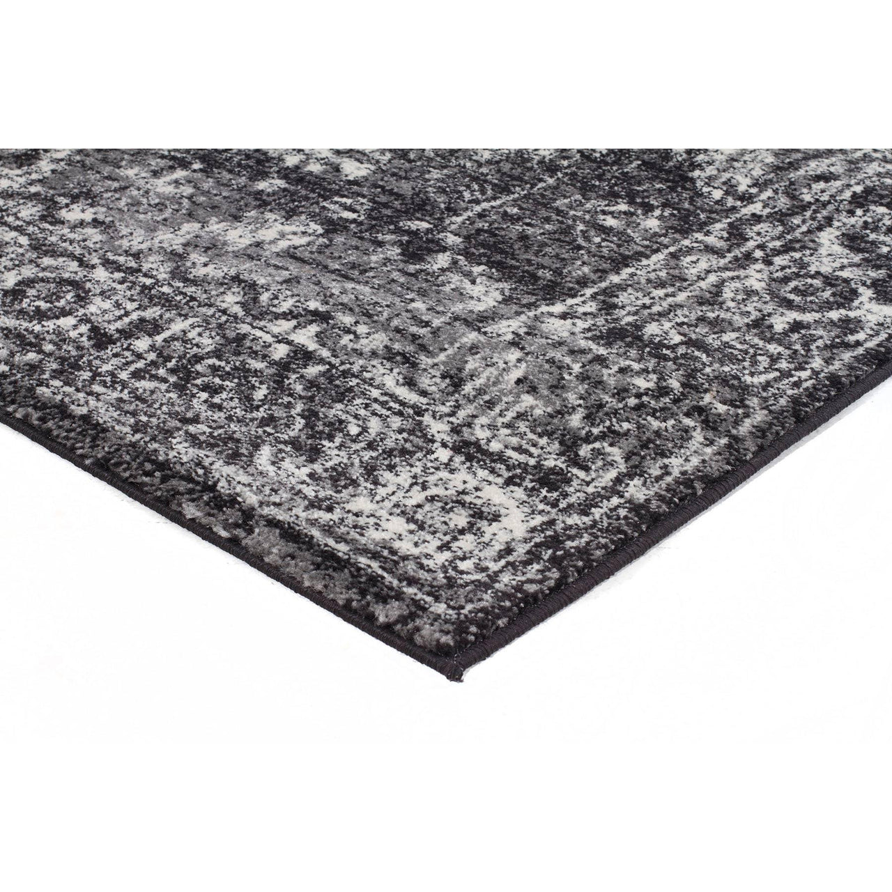 Lisbon Transitional Charcoal Designer Runner Rug - Rugs Of Beauty - 8