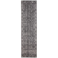 Lisbon Transitional Charcoal Designer Runner Rug - Rugs Of Beauty - 1
