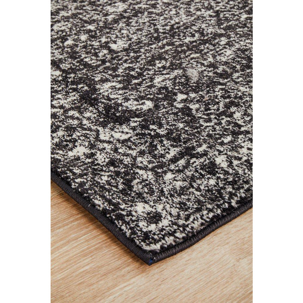 Lisbon Transitional Charcoal Designer Runner Rug - Rugs Of Beauty - 11