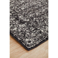 Lisbon Transitional Charcoal Designer Runner Rug - Rugs Of Beauty - 11