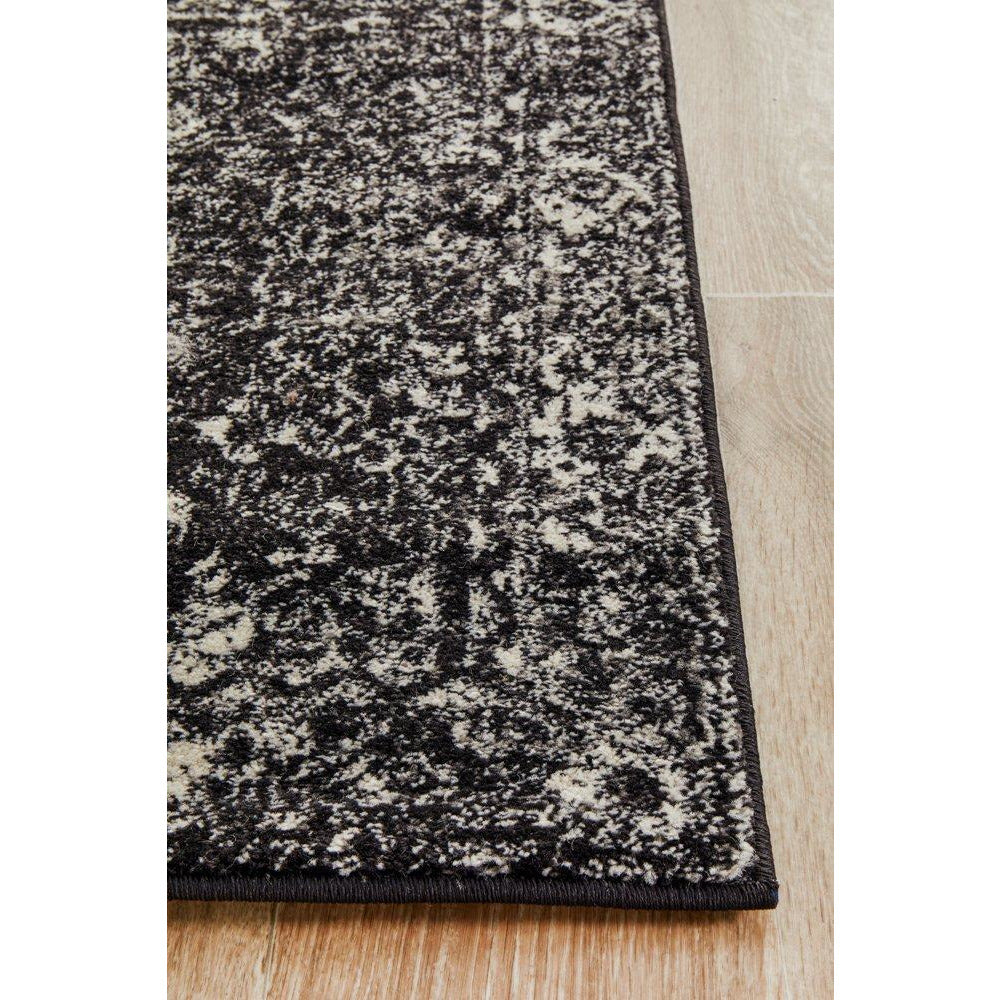 Lisbon Transitional Charcoal Designer Runner Rug - Rugs Of Beauty - 12