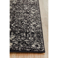 Lisbon Transitional Charcoal Designer Runner Rug - Rugs Of Beauty - 12
