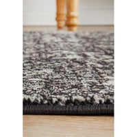 Lisbon Transitional Charcoal Designer Runner Rug - Rugs Of Beauty - 6