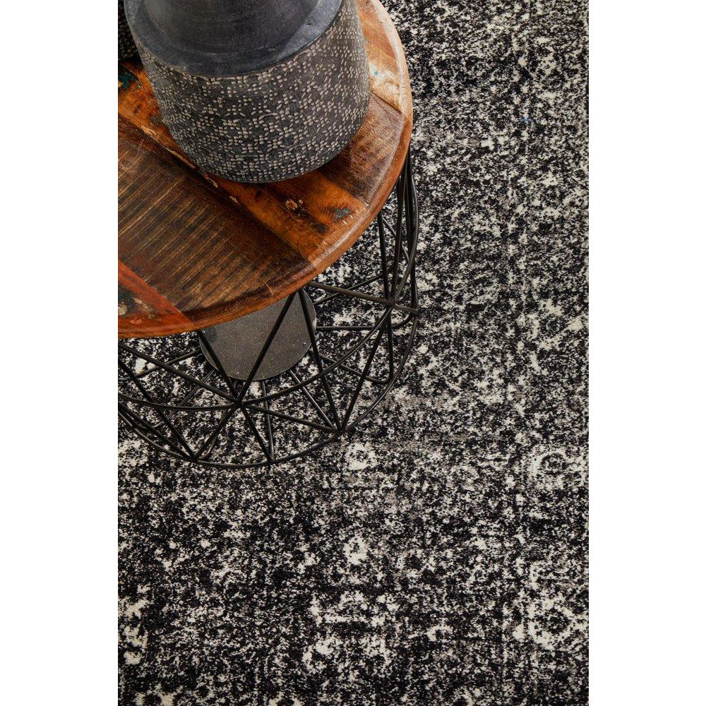 Lisbon Transitional Charcoal Designer Runner Rug - Rugs Of Beauty - 5
