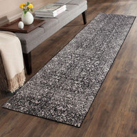 Lisbon Transitional Charcoal Designer Runner Rug - Rugs Of Beauty - 7
