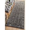Lisbon Transitional Charcoal Designer Runner Rug - Rugs Of Beauty - 2