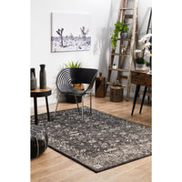 Lisbon Transitional Charcoal Designer Rug - Rugs Of Beauty - 2