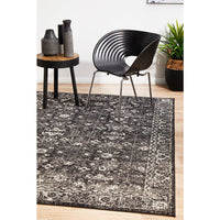 Lisbon Transitional Charcoal Designer Rug - Rugs Of Beauty - 3