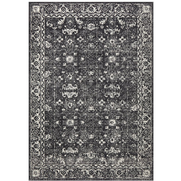 Lisbon Transitional Charcoal Designer Rug - Rugs Of Beauty - 1