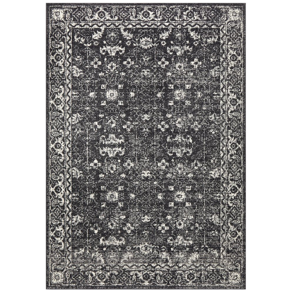 Lisbon Transitional Charcoal Designer Rug - Rugs Of Beauty - 1