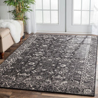 Lisbon Transitional Charcoal Designer Rug - Rugs Of Beauty - 6