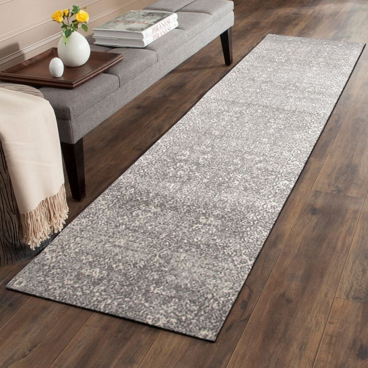 Lusaka Transitional Grey Designer Runner Rug - Rugs Of Beauty - 7