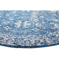 Melaka Navy Blue Round Transitional Designer Rug - Rugs Of Beauty - 7