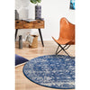 Melaka Navy Blue Round Transitional Designer Rug - Rugs Of Beauty - 4