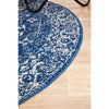 Melaka Navy Blue Round Transitional Designer Rug - Rugs Of Beauty - 6