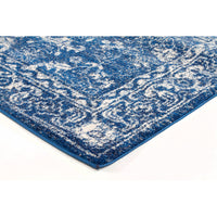 Melaka Navy Blue Designer Transitional Runner Rug - Rugs Of Beauty - 2