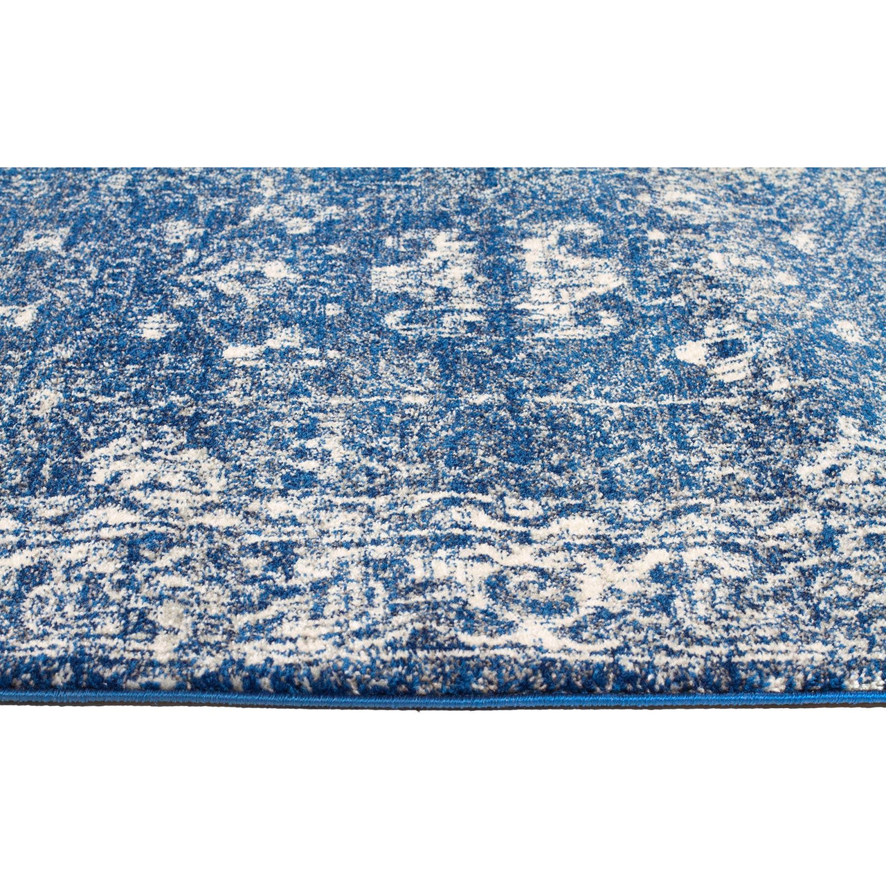 Melaka Navy Blue Designer Transitional Runner Rug - Rugs Of Beauty - 3
