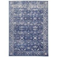 Melaka Navy Blue Transitional Designer Rug - Rugs Of Beauty - 1